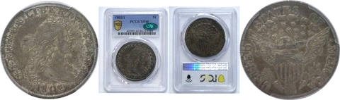 1802/1 Bust Dollar PCGS XF-40 CAC Cover