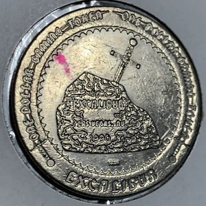 Excalibur Casino Jousting Knights Las Vegas NV 1 Dollar Gaming Token as pictured - Picture 1 of 8