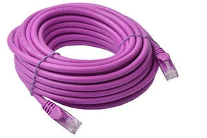 8WARE Cat6a UTP Ethernet Cable 10m Snagless Purple - Picture 1 of 1