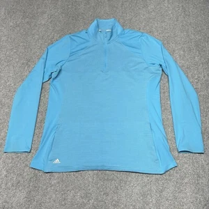 Adidas Golf Para Mujer XL Azul 1/4 Cremallera Pullover Bolsillos con Cremallera Cuello Simulado Manchas - Imagen 1 de 15