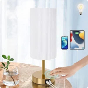 Bedside Lamp with USB Port - Touch Control 3 Way Dimmable Buy 2 Get 20% Off - Picture 1 of 11