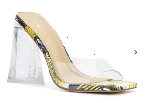 SIZE 7 NEW YORK & COMPANY Heather Heel Mule Multi Color Heeled Sandals 86369493 - Picture 1 of 7