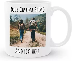 Personalized White Ceramic Coffee Mugs Custom Photo Name Mother's Day Gifts - Picture 1 of 4