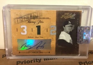 Barry Zito 2004 Playoff Prime Cuts Timeline Autograph Triple Jersey #3/5 SP RARE - Bild 1 von 2