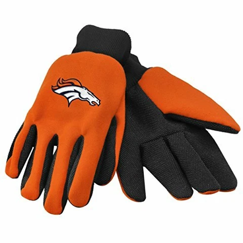 FOCO NFL Denver Broncos Embroidered Utility Gloves Pair One Size Fits Most Cover