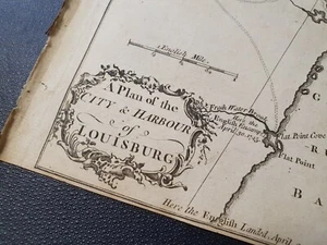 Antique Map Plan of Louisburg Nova Scotia Canada North America 1758 - Picture 1 of 3