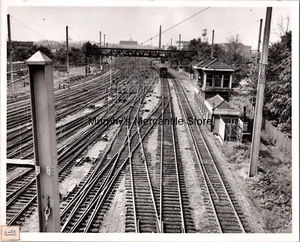 Fotografía de ferrocarril vintage de vías terminales de Washington DC de 8x10 pulgadas - Imagen 1 de 2