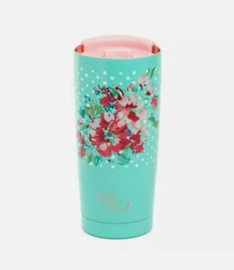 Türkis Thermobecher Becher Kaffee heiß kalt 20 Unzen Blumen Edelstahl Pionierin Frau - Bild 1 von 6