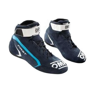 Racing Boots OMP First-S MY21 Suede Blue (FIA) - EUR 42 - Picture 1 of 8