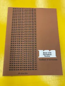 Marantz 2226 Handbook Of Instructions 1970s original OEM not a copy - Picture 1 of 5