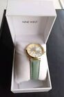 nine west NW/2630 watch - Gold tone case and light green strap - Boxed