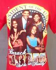 Vintage 2008 Barack Obama T-Shirt 1. Familie Michelle Malia Sasha Rap T-Shirt Gr. YL