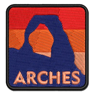 Destination Arches National Park Multi-Color Embroidered Iron-On Patch Applique - Picture 1 of 5