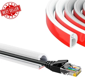 Self Adhesive Cable Hider Cord Cover for Wires,Cord Hider for Wall Mount,Flexibl - Picture 1 of 12
