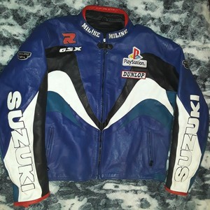 Men's Leather Suzuki Motorcycle Jackets 