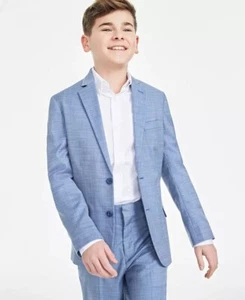 Tommy Hilfiger BLUE Big Boys Modern-Fit Stretch Sharkskin Suit Jacket, US 14 - Picture 1 of 4