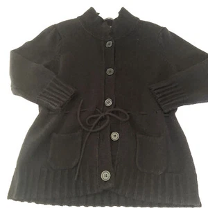 89th & Madison Sweater Womens Extra Large Black Cardigan Chunky Waist Tie - Picture 1 of 8