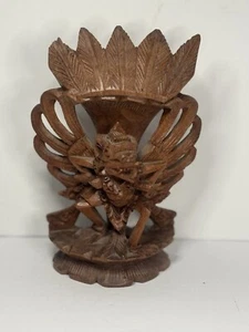 Statua vintage in legno intagliato Bali Indonesia indù Patung Garuda Vishnu Kencana - Foto 1 di 9