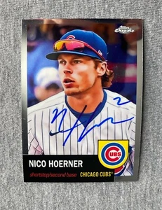 CHICAGO CUBS NICO HOERNER AUTOGRAPH 2022 TOPPS CHROME PLATINUM #216 TRADING CARD - Picture 1 of 2