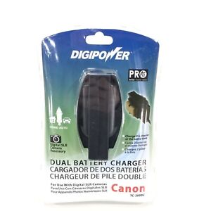 NEW DigiPower Canon TC-2000C Dual Battery Charger Use with Digital SLR Cameras
