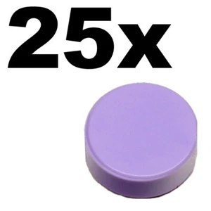 NEW LEGO - TILES - Round - 1 x 1 - Lavender x 25 - smooth flat tiled 1x1 - Picture 1 of 1
