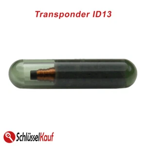 ID13 Transponder Glas Chip unprogrammiert passend für Audi Fiat Honda Kia Skoda - Picture 1 of 3