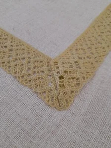 Häkelspitze Spitze Borte Landhaus beige senf ocker Höhe 45 mm, Meterware - Bild 1 von 3