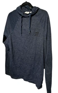 Vans men's blue long sleeve layering hoodie tee shirt size L - Picture 1 of 6