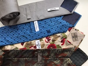 Lot Of 4 Silk Tie Givenchy Pal Zileri Ungaro Vintage Multicolor Rare Stripe Mint - Picture 1 of 9