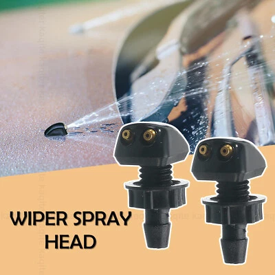 Adjustable Dual Holes Car Front Windshield Washer Nozzle Wiper Water Spray Jet - Image 1 of 4