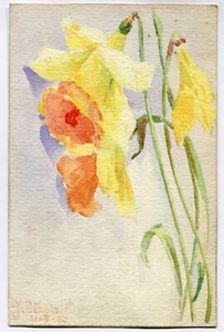 CPA - Carte Postale - Belgique - Fantaisie - Fleur - Jonquille - 1909 (M7530) - Picture 1 of 2