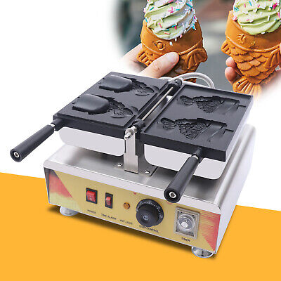 Commercial Nonstick Electric Ice Cream Taiyaki Fish Waffle Maker Machine 1600W  • 284.05$