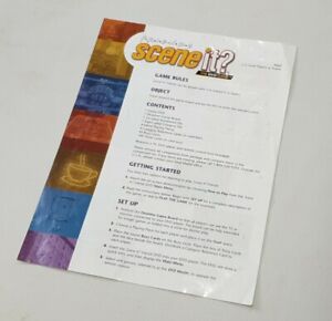 FRIENDS Scene it?Rules Instructions Replacement 100% Original Board Game Spare  