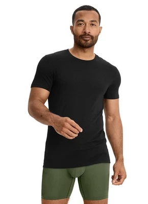 Camiseta interior Jockey para hombre fresca de algodón elástico cuello redondo Foto 1 de 2