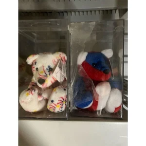 Salvino's Bammers All American Collectors 2 Bears Set w/ Display Case - Picture 1 of 2