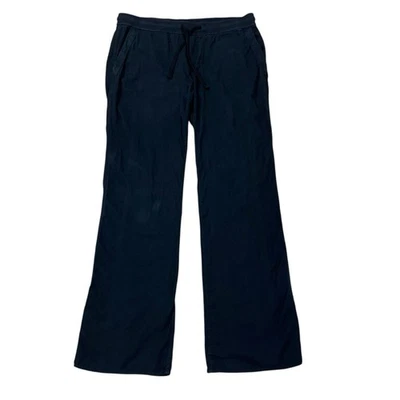 Pantalones deportivos James Perse talla L negros mezcla de lino jersey tejido ligero hechos en Estados Unidos Foto 1 de 4