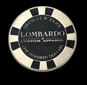 100 $ Lombardo individuelle Kleidung Geschenkkarte Medaille Münze Richardson Texas - Bild 1 von 3
