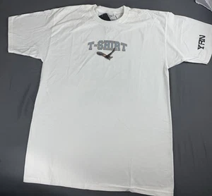 YRN Men’s White Large Double Sided Hip Hop Cotton T-shirt - Picture 1 of 9