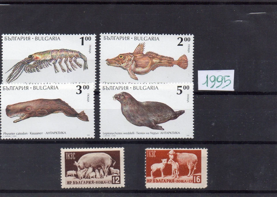 BULGARIE - lot de 6 Valeurs - FAUNE - NEUFS - ANNES 1955 & 1995 - Photo 1/1