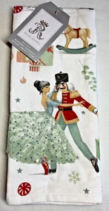 Rachel Ashwell Küchentücher (3) Nussknacker Ballett 100 % Baumwolle 18 x 28 Neu mit Etikett - Bild 1 von 3