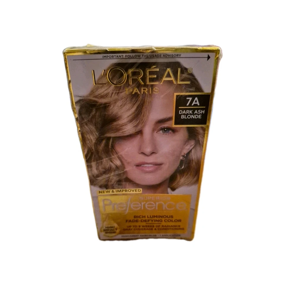 Color de cabello Loreal Paris 7A rubio ceniza oscuro súper preferencia Foto 1 de 1