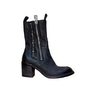 A.S.98 Jackie Studded Bootie Sz EU39/US 6.5-7 Motorcycle Designer Boot - Picture 1 of 12