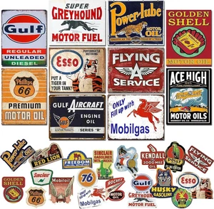 10 piezas carteles de garaje vintage para hombres decoraciones de pared carteles de tienda de automóviles antiguos aceite y - Imagen 1 de 7