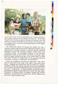 JONESTOWN A Model of Cooperation ~ Partial printer's proof Jim Jones Guyana 1978 - Picture 1 of 3