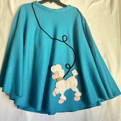 Falda Caniche Talla Pequeña Verde Azulado Hecho a Mano Calcetín Hop Disfraz Fiesta De Colección Halloween Foto 1 de 4