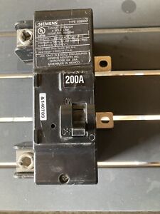 Siemens EQ EQ8695 2 Pole 200 Amp 120/240v Main Circuit Breaker 