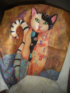 Modern Design Pillow Cover showing Cat 18 by 18 pillow cover - Picture 1 of 2