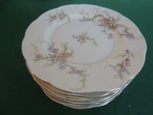 8 Haviland Porcelain Rosalinde New York Pink Rose 6 1/2" Bread & Butter Plates - Picture 1 of 7