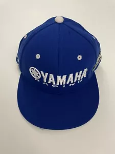 Vintage Yamaha Racing Graphic Blue Baseball Hat Size L/XL - Picture 1 of 5
