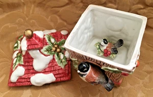 Vintage Fitz and Floyd Holiday Treasure Figural Covered Box - Überraschung innen! - Bild 1 von 7